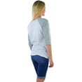 thumbnail image 3 of ToBeInStyle Women's Classic Cotton Baseball T-Shirts - White/Light Grey - Large, 3 of 6