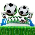 thumbnail image 2 of Mantel desechable para balón de fútbol, vajilla para decoración de cumpleaños, 2 of 5