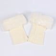 thumbnail image 4 of Women Faux Fur Trim Boot Cuff Socks Winter Knitted Furry Top Cover Leg Warmers White, 4 of 4