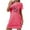 Hot Pink, variant on Aboser Sleep Shirts for Women Short Sleeve Nightgowns Cute Cat Print Loungewear Soft Short Sleepshirts Cozy Round Neck Nightdress