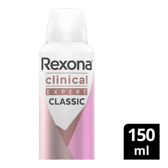 Antitranspirante Rexona clinical expert classic en aerosol para dama 150 ml