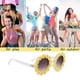 thumbnail image 5 of Gafas de sol retro de margaritas para mujer, gafas de sol redondas de flores para festivales de discoteca, 5 of 5