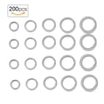 thumbnail image 2 of 200pcs Pesca Anillos divididos de Acero Inoxidable Anillo de Cierre Doble Anillo de se?uelos de Pesca de Alta Resistencia Anillo de se?uelo de Pesca Conjunto de Aparejos de Pesca Ecomeon no, 2 of 5