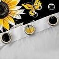 thumbnail image 5 of Homewish Cartoon Sunflower Teen Black Out Curtains, Dreamy Butterfly Animal Curtains Pack of 2 (42x63 Each), Rustic Plant Botanical Bedroom Curtains, Window Curtains Decor, 5 of 7