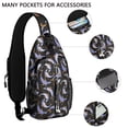 thumbnail image 2 of Crossbody Sling Backpack for Women Men Crazy Cute Shark Shoulder Sling Crossbody Casual Chest Bag for Travel Sports Running Hiking, 2 of 5