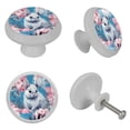 thumbnail image 4 of Fluorescent Drawer Pulls with Screws: Round 4-Pack Glow-in-the-Dark Knobs for Cabinets, Wardrobes, and Dressers - Furniture Decor with Door Knobs, Drawer Handles, 4 of 6