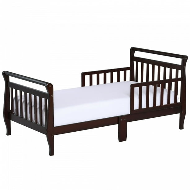 Dream On Me Sleigh Toddler Bed Multiple Finishes With Bed Rails Walmart Com Walmart Com