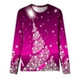 thumbnail image 4 of JINMGG Christmas Tops for Women, Long Blouses for Women Women's Fashion Loose Long Sleeve Round-Neck Blouse Christmas Printing T-Shirt Tops, 4 of 4