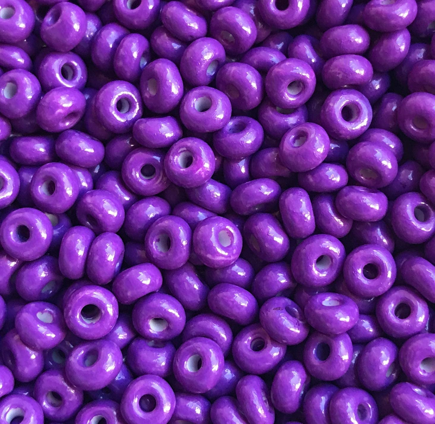 6/0 Matted Purple Splash Seed Beads DIY Jewelry