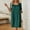 Army Green, variant on Naittoop Womens Nightgown Square Collar Short Sleeve Nightdress Solid Color Comfort Loose Loungewear