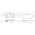 thumbnail image 4 of Brembo OE P06032N Rear Premium NAO Ceramic Brake Pads for 2002-2008 Mini Cooper, 4 of 4