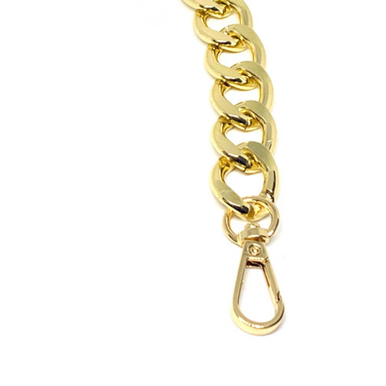 TureClos 4Pieces Metal Flat Chain & Purse Strap Extender / Chain Strap  Accessory Gold 