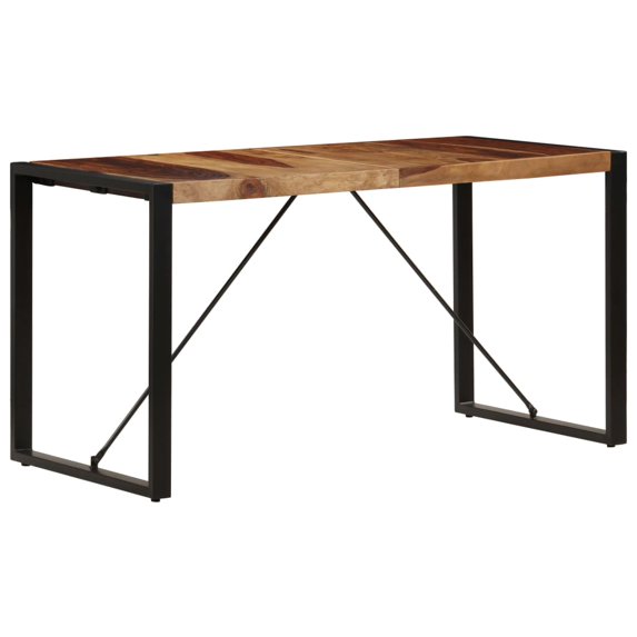 IM Lashes Dining Table Solid Sheesham Wood Dining Room Kitchen Home Furniture,55.1"x27.6"x29.5"