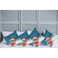 thumbnail image 2 of Ambesonne Christmas Throw Pillow Cover 4 Pack, Noel Fun Cartoon, 24", Red Brown Navy, 2 of 5