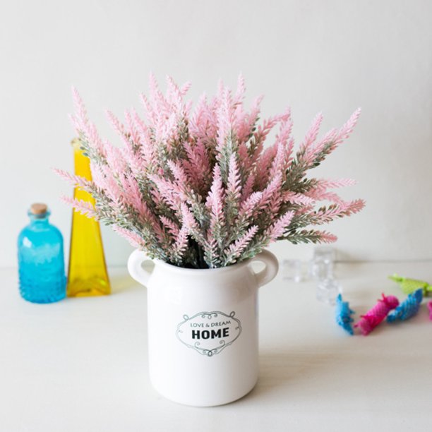 Muyoka 5 piezas de flores de lavanda artificiales de Provenza, ramo de flores falsas, flores de seda para decoración del hogar Muyoka Hogar