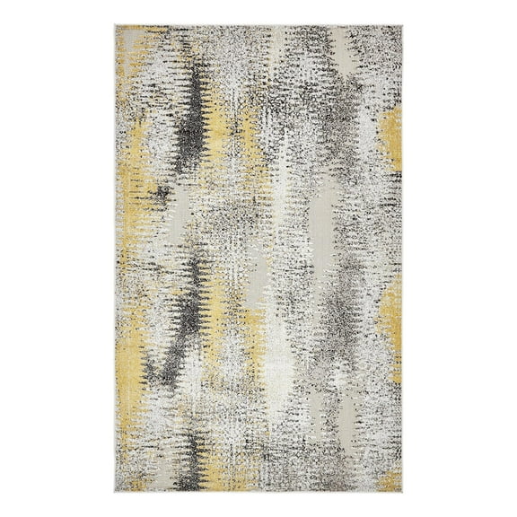 Unique Loom Outdoor Modern Collection Area Rug - New York (5' 1" x 8' Rectangle Ivory/Gray)