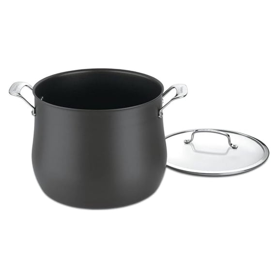 12-Quart Stockpot, Hard Anodized Contour Stainless Steel w/Cover, 6466-26