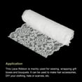 thumbnail image 3 of Uxcell 7 Inch Wide 5 Yard Lace Ribbon Floral Pattern Light White Lace Trim Ribbon for Sewing Making, and DIY Crafts, 3 of 5
