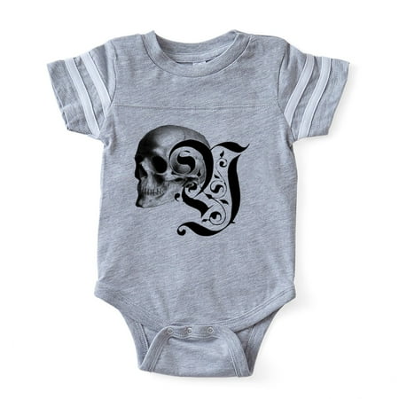 

CafePress - Gothic Skull Initial Y - Cute Infant Baby Football Bodysuit