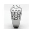 thumbnail image 4 of 2.94 Ct Round Cut Cubic Zirconia, Silver Stainless Steel Unisex Ring Size 6, 4 of 5