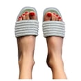thumbnail image 5 of Samickarr Summer Slippers For Women Indoor And Outdoor Wide Summer New Fashion Solid Color Sequin Pearl Women's Slippers Flat Sandals, 5 of 6