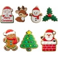thumbnail image 2 of Cortadores de Galletas Navideños, Moldes de Plástico para Repostería, Diseños Festivos Santa y Muñeco de Nieve, 6,8 x 5,8 x 1,2 cm, Set de Cortadores para Decoración de Galletas, 2 of 4