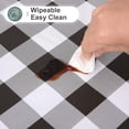 thumbnail image 5 of Rectangle Waterproof Vinyl Table Cloth, Buffalo Flannel Backed Tablecloth, Wipeable Plastic Table Cover for Dinner, Kitchen, Outdoor (60" x 84", Black and White), 5 of 6