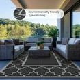 thumbnail image 5 of DEORAB Outdoor Rugs Waterproof Plastic Straw Mat 9'x12' Reversible for RV Patio Deck Beach black & Gray, 5 of 5