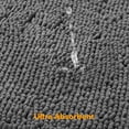 thumbnail image 4 of Alfombra de baño Yeaban de chenilla gris oscuro, 47 x 17 cm, absorbente, 4 of 6