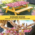 thumbnail image 6 of Valentine's Day Table Cloths for 3 Foot Rectangle Tables, Pink Romantic Love Checkered Buffalo Patio Waterproof Elastic Fitted Tablecloths, Washable Rectangular Table Cover for Camping, 6 of 8