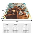 thumbnail image 3 of Salouo Animal Filled Noahs Ark Print Bed Blankets,Flannel Blanket Comfortable Air Conditioning Blanket Lightweight Blanket for Sofa Bed Travel & Couch -50"x40", 3 of 8