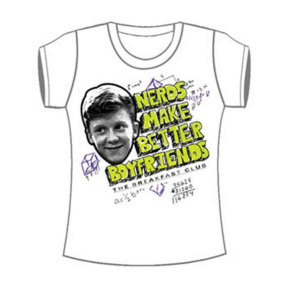 Breakfast Club Nerds Are Better Girls Jr Tissue Tee White