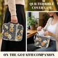 thumbnail image 5 of Xixirimido Retro Daisy Flower Print Bible Cover, Bible Carrying Book Case for Women Men, Multi-pocket Protective Church Organizer Bag with Handle & Bookmarks Christian Gift, 5 of 7