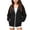 Black, variant on Tbopshirt Girls Hoodies Zip Up Long Sleeve Casual Hooded Jacket with Front Pocket for School Fall Outdoor Wear Jackets Tops Age: 5-15 Years