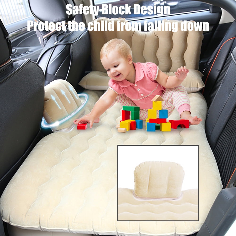 Inflatable Travel Car Mattress Air Bed Back Seat Sleep Rest Mat with Pillow/Pump 