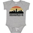 thumbnail image 3 of Inktastic Indianapolis Indiana Skyline Retro Boys or Girls Baby Bodysuit, 3 of 5