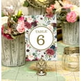 thumbnail image 2 of Darling Souvenir Floral Table Numbers Wedding Reception Table Top Cards Decor-4" x 6" (1 to 40), 2 of 4