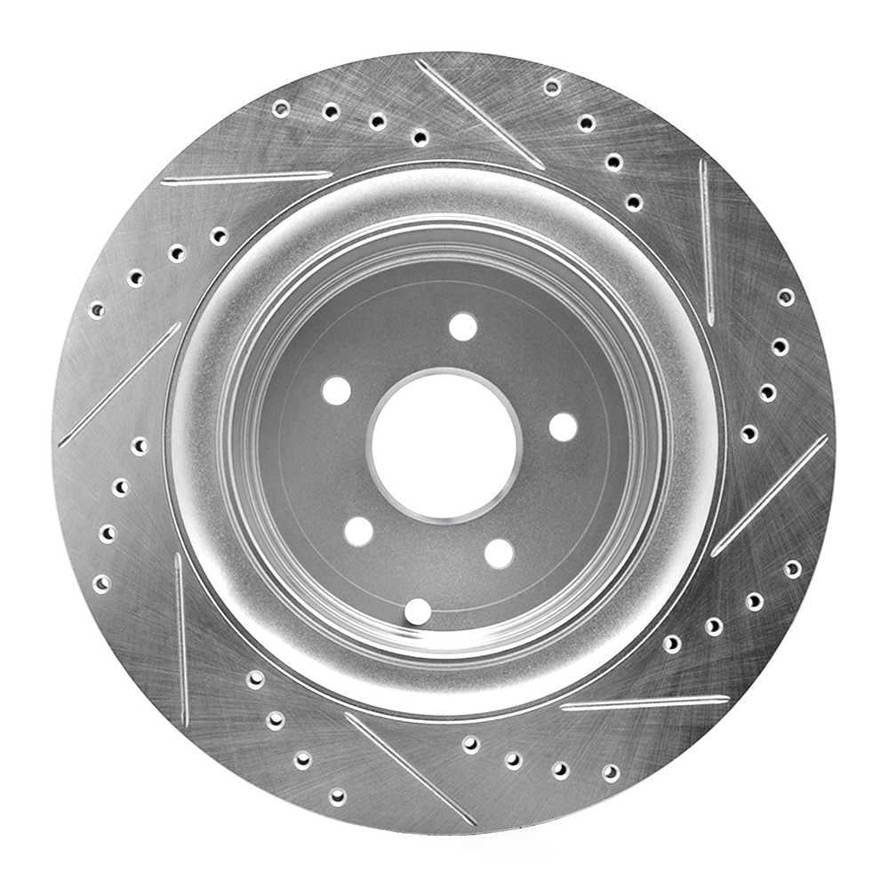 Dynamic Friction Company 631-68015L DFC Brake Rotor - Drilled And Slotted - Silver