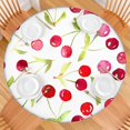 thumbnail image 2 of Round Picnic Table Cloth 100% Waterproof & Oil Proof, Elastic Fitted Table Cover for 36"-44" Round Tables, for Dining, Camping, Outdoor, 2 of 7