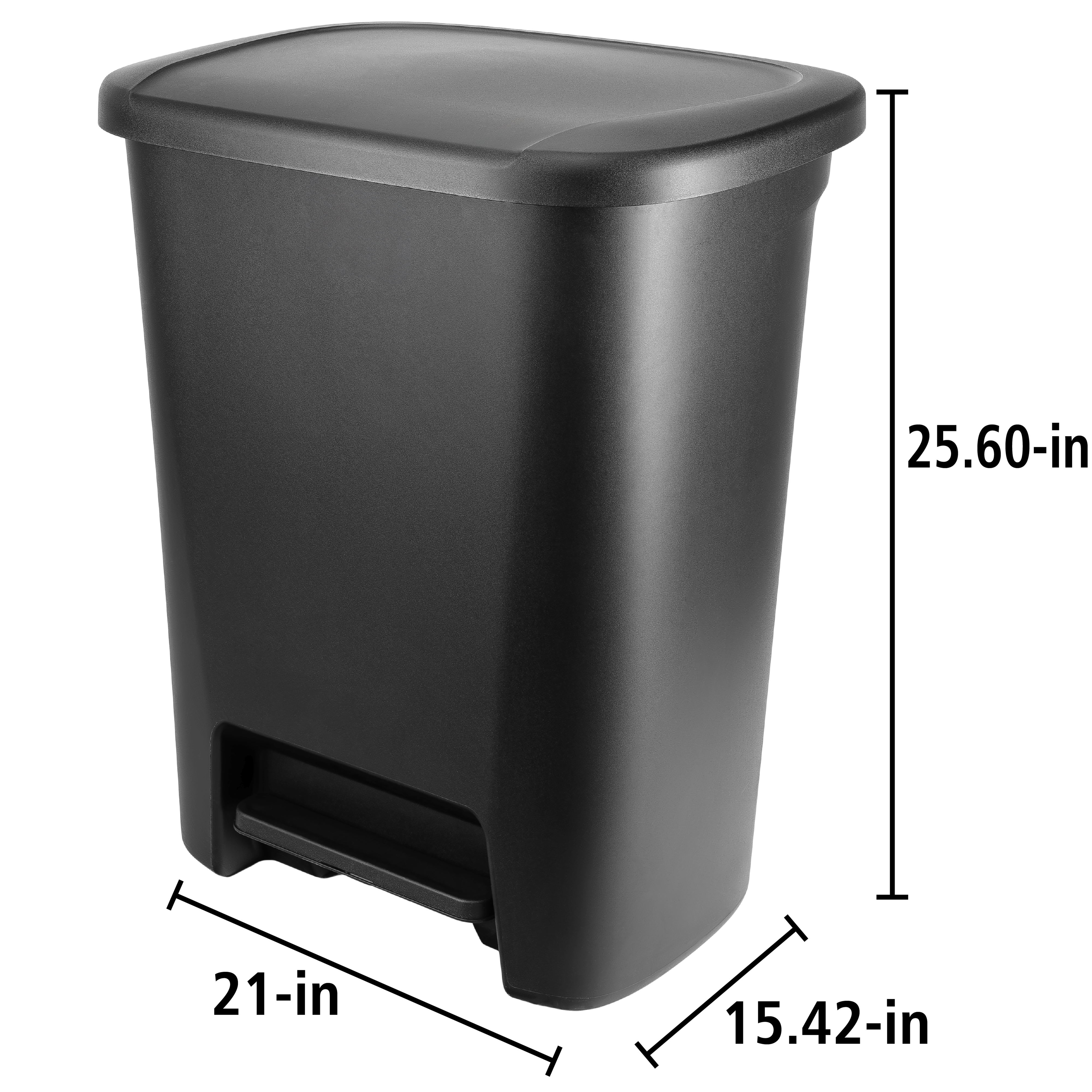 Hefty 20.1-Gallon Kitchen Trash Can with Foot Pedal Lid photo 5