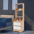 thumbnail image 1 of DENEST End Side Table Tall Nightstand with Drawer Storage Shelf for Bedroom Living Room, 1 of 24