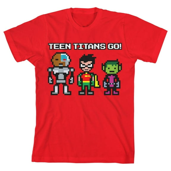 Boys Teen Titans Go Shirt Youth Red TShirt-M