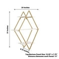 thumbnail image 3 of Efavormart 31" Geometric Diamond Shaped 3-Tier Gold Metal Dessert Cupcake Stand Rack, Wall Hanging Display Shelf Display, Book Shelf With White Wood Panels, 3 of 11