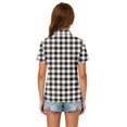 thumbnail image 7 of Girls School Uniform Short Sleeve Plaid Golf Polo Shirt Pullover Tops Collared T-Shirt for Kids School Uniform Shirt 3-13Y, 7 of 7