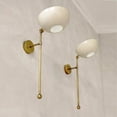 thumbnail image 2 of Pair of Italian Wall Lights, Brass Wall Scone , Stilnovo Style, Modern Vanity Light, 2 of 5