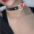 thumbnail image 1 of Collar Gótico Punk Para Mujer, Gargantilla De Corazón De Cuero Pu Ajustable A La Moda Y Joyería De Hip Hop Vogacara  AP007570-04, 1 of 4