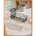 thumbnail image 2 of SWTYMIKI Sponge Holder for Kitchen Sink Caddy with Removable Brush Holder with Drawer Drain Tray , 8.27x3.74x5 inch,Black, 2 of 6