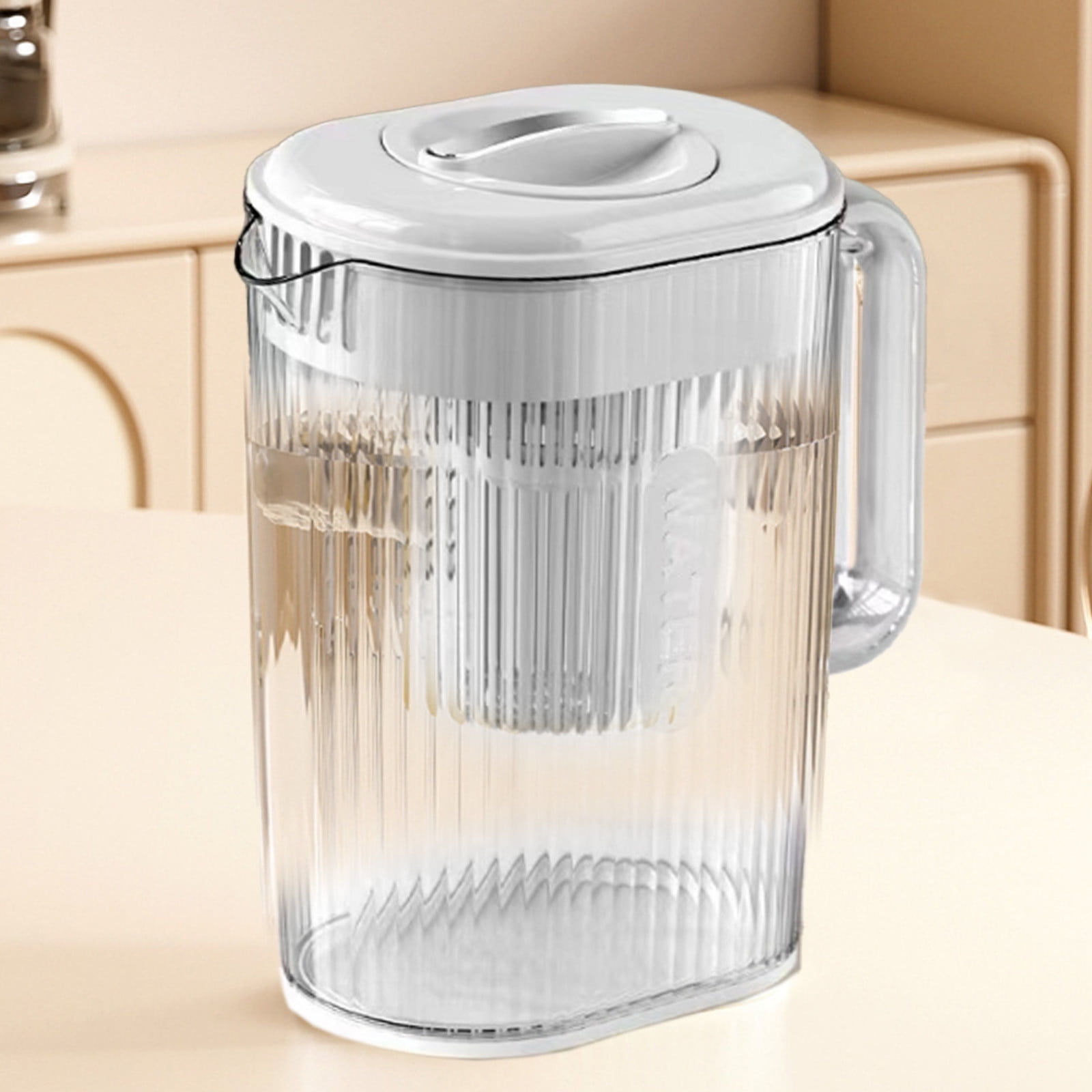 Summer Savings Clearance! RFUGUG Glass Pitcher,Glass Water Pitcher with Lid,Iced Tea Pitcher for Fridge,for Juice, Coffee, Milk, Cold or Hot Beverages, Gift for Men and Women