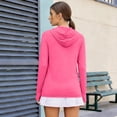 thumbnail image 3 of Trgacdwlo Women's UPF 50+ Sun Protection Hoodie, Long Sleeve Hiking Fishing Hooded Shirt Lightweight Outdoor UV Rash Guard Purple S, 3 of 3