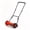 Red, variant on Wisykoke 14" 5-Blade Push Reel Lawn Mower, Manual Push Mower with Adjustable Cutting Height, Compact Lawnmower for Small to Medium Yard and Field, Lightweight Hand Reel Push Mower